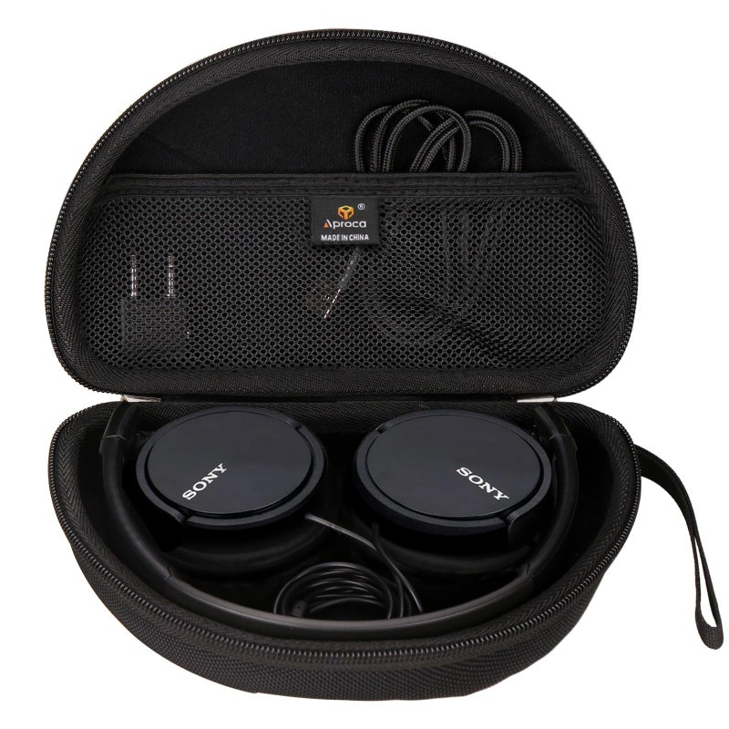 Aproca حافظة Aproca متوافقة مع سماعات الرأس Sony ZX Series MDR-ZX110 / MDRZX110AP / MDRZX110NC / MDR-ZX310AP لإلغاء الضوضاء، حقيبة تخزين محمولة للإكسسوارات (أسود) - Image 1